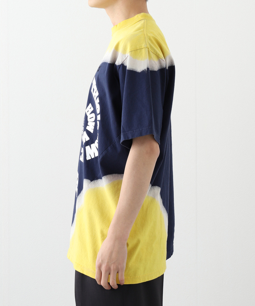 NOMA t.d.（ノーマティーディー）の「【NOMA T.D. / ノ－マ・ティー・ディー】 Hand Dye Twist Tee - Print #N39- TSD 01（Tシャツ/カットソー・メンズ・ブラック/ネイビー・3/4）」の8枚目の写真