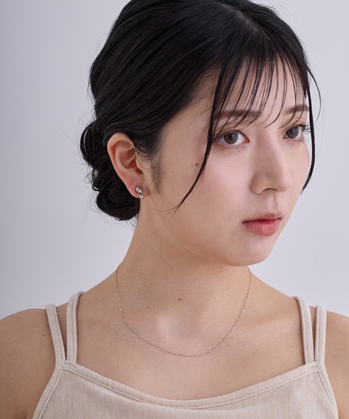 CALIN STANDARD(カリンスタンダード)の「◆金属アレルギー対応◆◆made in japan◆【痛くない】【落ちにくい】【片手で簡単】ツイストキュービックジルコニア マグネットイヤリング(イヤリング・レディース・ゴールド/シルバー・FREE)」の7枚目の写真