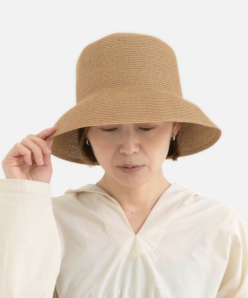 Odds（オッズ）の「odds PLAIN BLADE HAT オッズ ブレードハット バケットハット 麦わら帽子（ハット・レディース・ブラウン/ナチュラル・FREE）」の8枚目の写真