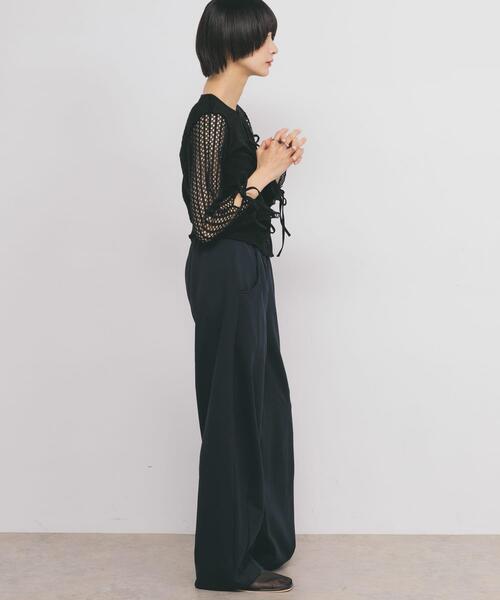 KBF（ケイビーエフ）の「パッチワークメッシュカーディガン（Tシャツ/カットソー・レディース・アイボリー/ブラック・ONE）」の14枚目の写真