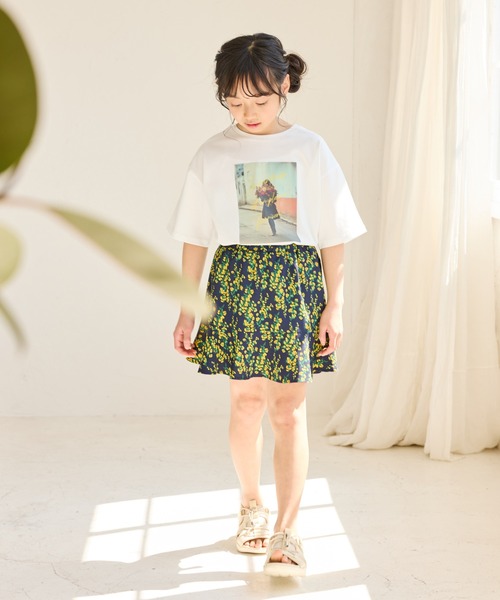 ROPE' PICNIC(ロペピクニック)の「【KIDS/キッズ】フラワー柄インパン付きスカート/リンクコーデ(スカート・キッズ・ホワイト系その他/ブルー系その他・S/M/L)」の21枚目の写真