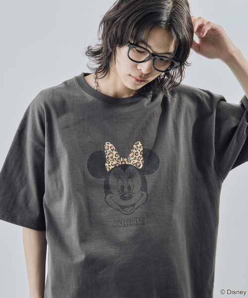 ☆US Disney Parks☆レディース用 ピグレット Tシャツ セール】PUBLUX/パブリュクス 別注 MINNIE FACEプリントTシャツ