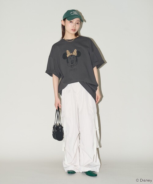 Disney（ディズニー）の「PUBLUX/パブリュクス 別注 MINNIE FACEプリントTシャツ(限定展開)（Tシャツ/カットソー・メンズ・ピンク/ブラック/ホワイト・SMALL/LARGE/MEDIUM）」の14枚目の写真