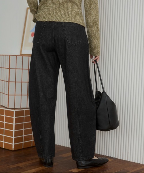 ANGIE（アンジー）の「カーブ デニムパンツ《詳細動画あり》（デニムパンツ・レディース・ブラック/ブルー/ネイビー・SMALL/MEDIUM/LARGE）」の8枚目の写真