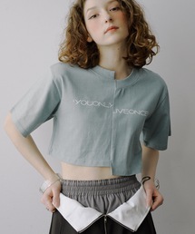 VIOLETTA | ピグメント加工風クロップドTシャツ(Tシャツ/カットソー)