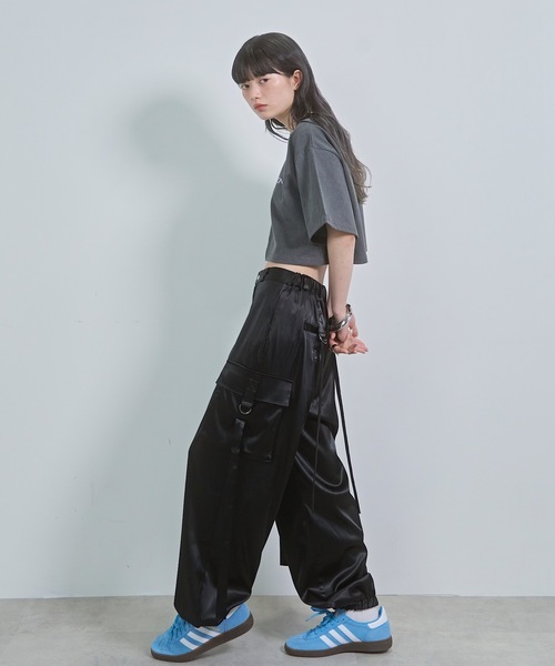 VIOLETTA（ヴィオレッタ）の「ピグメント加工風クロップドTシャツ（Tシャツ/カットソー・レディース・ホワイト/ライトブルー/グレー・FREE）」の17枚目の写真