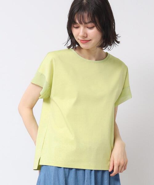 Dessin(デッサン)の「【シリーズ累計8万枚!選べる5サイズ/6色展開/洗える】美光沢カットソー【オンにもオフにもちょうどいい】(Tシャツ/カットソー・レディース・グリーン系/ナチュラル/ホワイト系/ブラック/サックスブルー/ブラウン系その他/ライトイエロー系/ネイビー・00/01/02/03/04)」の2枚目の写真
