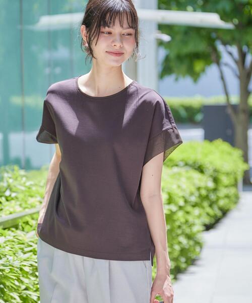 Dessin(デッサン)の「【シリーズ累計8万枚!選べる5サイズ/6色展開/洗える】美光沢カットソー【オンにもオフにもちょうどいい】(Tシャツ/カットソー・レディース・グリーン系/ナチュラル/ホワイト系/ブラック/サックスブルー/ブラウン系その他/ライトイエロー系/ネイビー・00/01/02/03/04)」の19枚目の写真