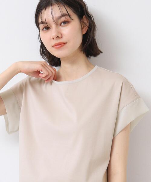 Dessin(デッサン)の「【シリーズ累計8万枚!選べる5サイズ/6色展開/洗える】美光沢カットソー【オンにもオフにもちょうどいい】(Tシャツ/カットソー・レディース・グリーン系/ナチュラル/ホワイト系/ブラック/サックスブルー/ブラウン系その他/ライトイエロー系/ネイビー・00/01/02/03/04)」の10枚目の写真