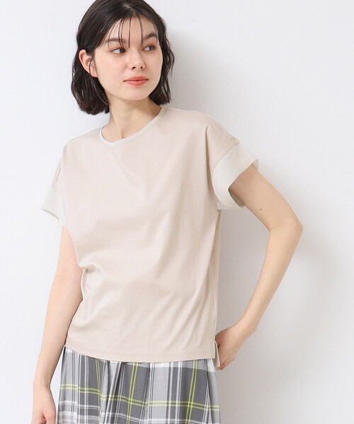 Dessin(デッサン)の「【シリーズ累計8万枚!選べる5サイズ/6色展開/洗える】美光沢カットソー【オンにもオフにもちょうどいい】(Tシャツ/カットソー・レディース・グリーン系/ナチュラル/ホワイト系/ブラック/サックスブルー/ブラウン系その他/ライトイエロー系/ネイビー・00/01/02/03/04)」の12枚目の写真