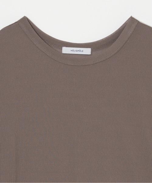 HELIOPOLE（エリオポール）の「SHEER STRIPE TEE（Tシャツ/カットソー・レディース・ダークブラウン/ホワイト/ブラック・38）」の5枚目の写真