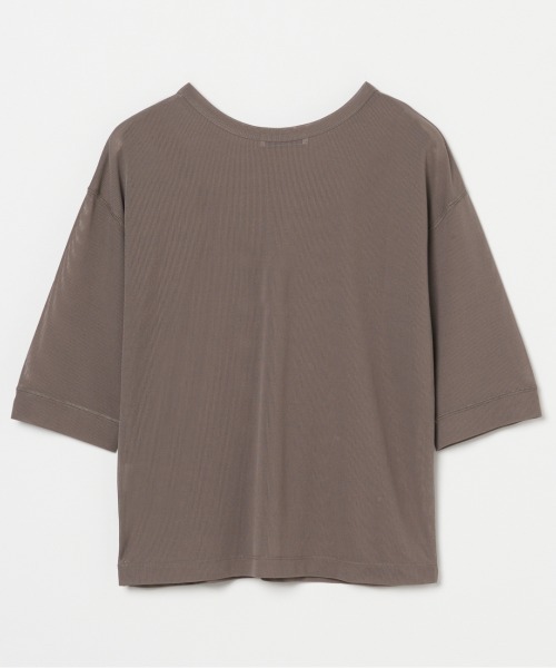HELIOPOLE（エリオポール）の「SHEER STRIPE TEE（Tシャツ/カットソー・レディース・ダークブラウン/ホワイト/ブラック・38）」の4枚目の写真