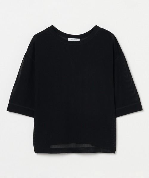 HELIOPOLE（エリオポール）の「SHEER STRIPE TEE（Tシャツ/カットソー・レディース・ダークブラウン/ホワイト/ブラック・38）」の16枚目の写真