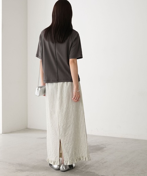 forksy.(フォルクシー)の「【forksy.】ステンシルデザイン グラフィックプリント 半袖Tシャツ(Tシャツ/カットソー・レディース・チャコール/ベージュ/オフホワイト・FREE)」の22枚目の写真