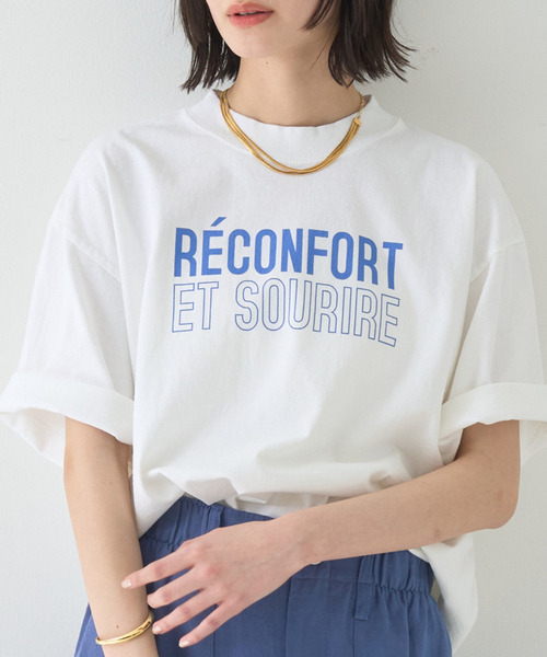 Rouge vif Anna（ルージュヴィフアンナ）の「ピグメントダイカジュアルロゴBIG Tシャツ（Tシャツ/カットソー・レディース・クリーム/ホワイト・フリー）」の2枚目の写真