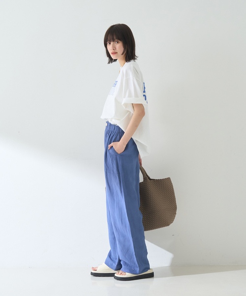 Rouge vif Anna（ルージュヴィフアンナ）の「ピグメントダイカジュアルロゴBIG Tシャツ（Tシャツ/カットソー・レディース・クリーム/ホワイト・フリー）」の12枚目の写真