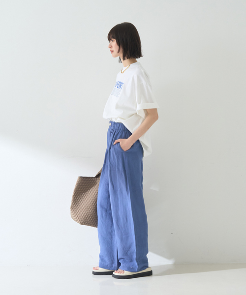 Rouge vif Anna（ルージュヴィフアンナ）の「ピグメントダイカジュアルロゴBIG Tシャツ（Tシャツ/カットソー・レディース・クリーム/ホワイト・フリー）」の14枚目の写真