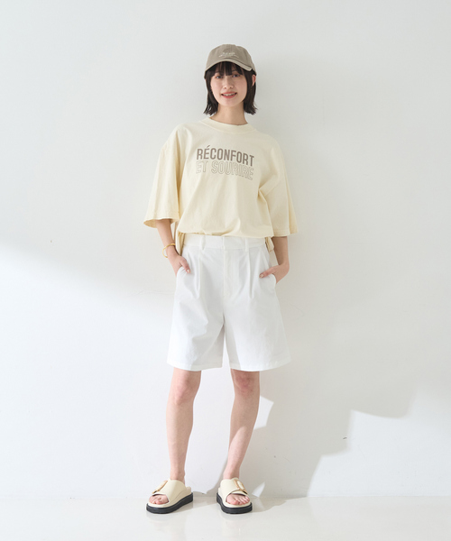 Rouge vif Anna（ルージュヴィフアンナ）の「ピグメントダイカジュアルロゴBIG Tシャツ（Tシャツ/カットソー・レディース・クリーム/ホワイト・フリー）」の15枚目の写真