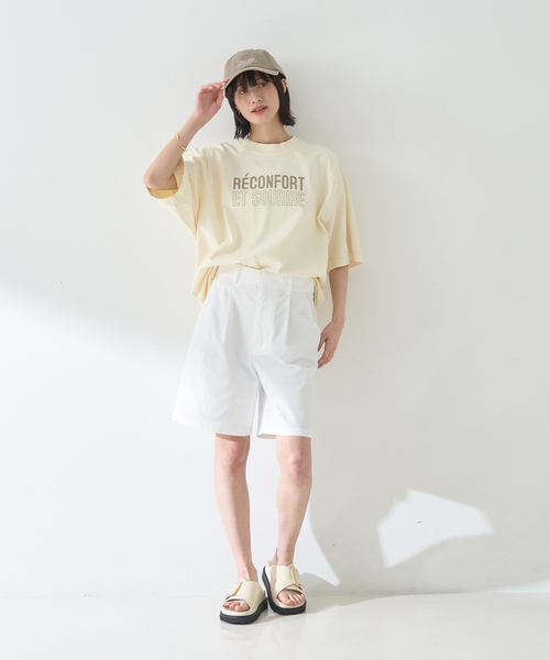 Rouge vif Anna（ルージュヴィフアンナ）の「ピグメントダイカジュアルロゴBIG Tシャツ（Tシャツ/カットソー・レディース・クリーム/ホワイト・フリー）」の17枚目の写真