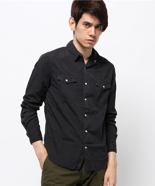 SAVE KHAKI UNITED（セーブカーキユナイテッド）の「Poplin Western Shirt #（シャツ/ブラウス・メンズ・ネイビー/ブラック系その他/ホワイト/カーキ/ベージュ・SMALL/X-SMALL/MEDIUM）」の14枚目の写真