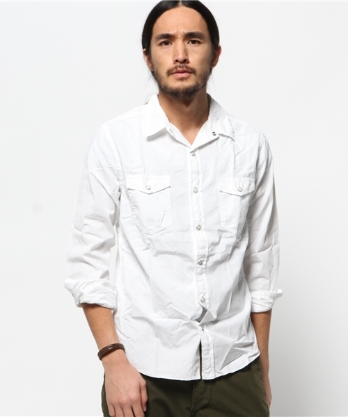 SAVE KHAKI UNITED（セーブカーキユナイテッド）の「Poplin Western Shirt #（シャツ/ブラウス・メンズ・ネイビー/ブラック系その他/ホワイト/カーキ/ベージュ・SMALL/X-SMALL/MEDIUM）」の15枚目の写真