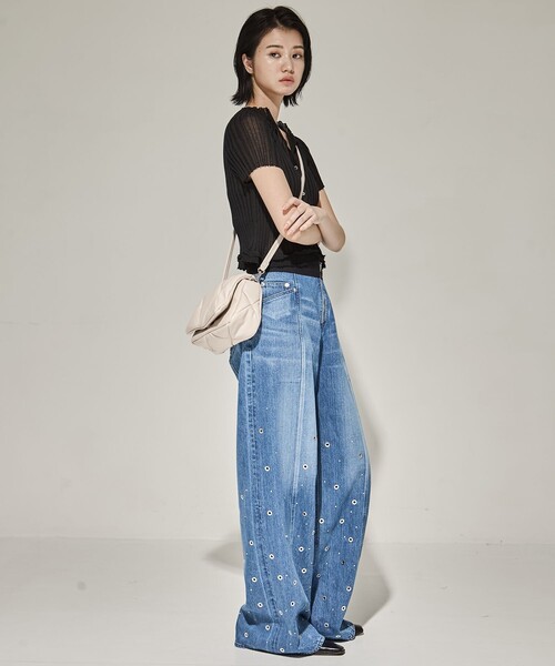 YAHKI(ヤーキ)の「【YAHKI/ヤーキ】YH-719/ショルダーバッグ/ハンドバッグ(ショルダーバッグ・レディース・ブラック/ホワイト・FREE)」の4枚目の写真