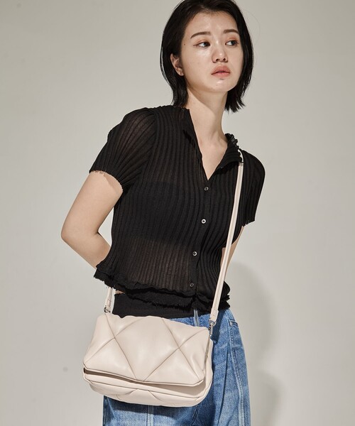YAHKI(ヤーキ)の「【YAHKI/ヤーキ】YH-719/ショルダーバッグ/ハンドバッグ(ショルダーバッグ・レディース・ブラック/ホワイト・FREE)」の15枚目の写真