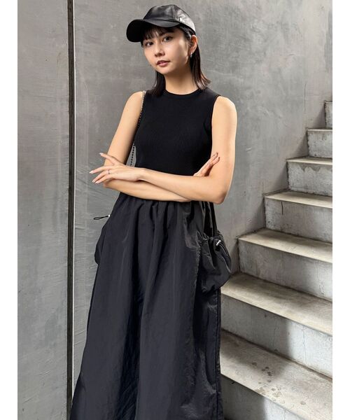 MURUA（ムルーア）の「ニットドッキングワンピース（ワンピース・レディース・ブラック/カーキ・FREE）」の12枚目の写真