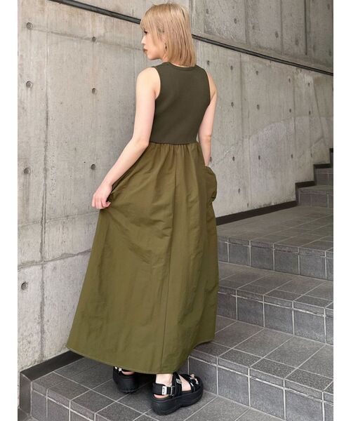 MURUA（ムルーア）の「ニットドッキングワンピース（ワンピース・レディース・ブラック/カーキ・FREE）」の16枚目の写真