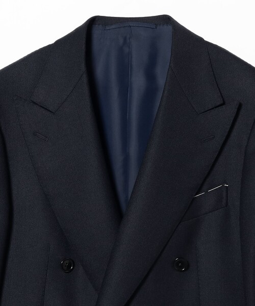 BEAMS F（ビームスエフ）の「BEAMS F EXCLUSIVE FABRIC ウール ホップサック ダブルブレスト ジャケット（その他アウター・メンズ・ネイビー・42 8R/46 8R/48 8R/52 8R）」の3枚目の写真