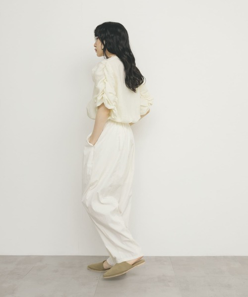 KBF（ケイビーエフ）の「イージーフォルムパンツ（その他パンツ・レディース・ブラック/ピンク/オフホワイト・ONE）」の7枚目の写真