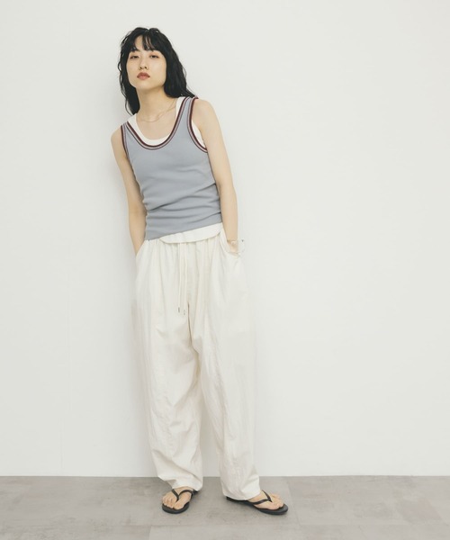 KBF（ケイビーエフ）の「イージーフォルムパンツ（その他パンツ・レディース・ブラック/ピンク/オフホワイト・ONE）」の9枚目の写真