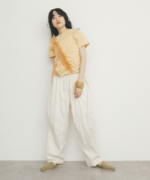 KBF（ケイビーエフ）の「イージーフォルムパンツ（その他パンツ・レディース・ブラック/ピンク/オフホワイト・ONE）」の10枚目の写真