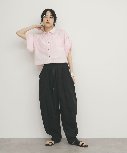 KBF（ケイビーエフ）の「イージーフォルムパンツ（その他パンツ・レディース・ブラック/ピンク/オフホワイト・ONE）」の14枚目の写真