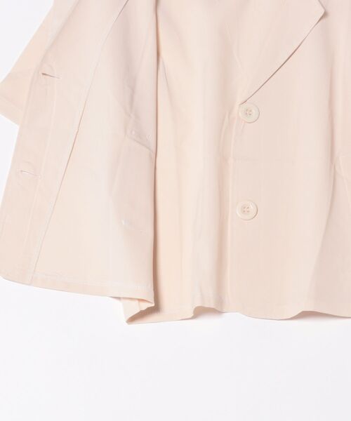 WEGO（ウィゴー）の「WEGO/半袖ショートテーラードジャケット（テーラードジャケット・レディース・ピンク/ブラック/ホワイト/ライトピンク・MEDIUM/LARGE）」の6枚目の写真