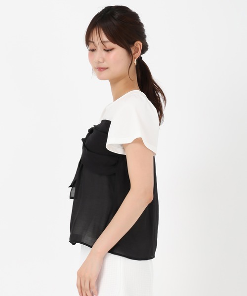 MISCH MASCH(ミッシュマッシュ)の「リボンビスチェカットソー(Tシャツ/カットソー・レディース・ブラック/ライトグリーン・フリ-)」の13枚目の写真