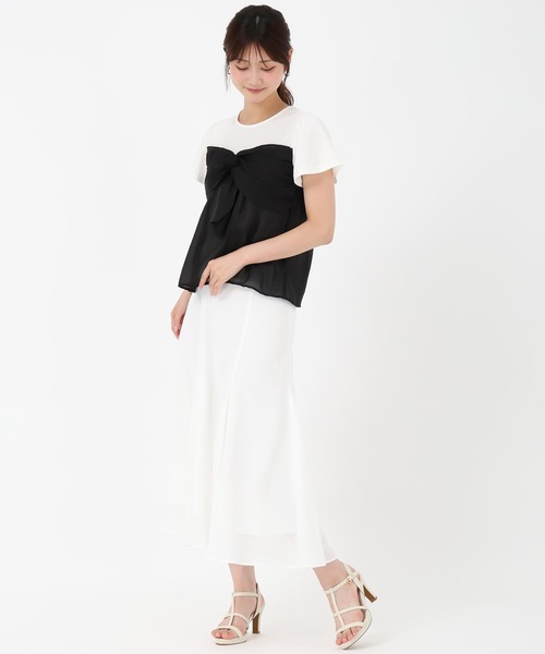 MISCH MASCH(ミッシュマッシュ)の「リボンビスチェカットソー(Tシャツ/カットソー・レディース・ブラック/ライトグリーン・フリ-)」の19枚目の写真