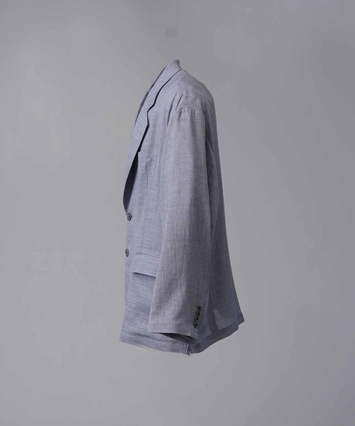 MAISON SPECIAL（メゾンスペシャル）の「《UNISEX》Triacetate Prime-Over Tailored Jacket/トリアセテートプライムオーバーテーラードジャケット【MAISON SPECIAL/メゾンスペシャル】（テーラードジャケット・メンズ・チャコールグレー/ブルー/ブラック/グレイッシュベージュ・0/1/2）」の16枚目の写真