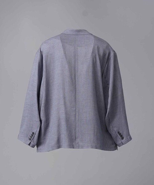 MAISON SPECIAL（メゾンスペシャル）の「《UNISEX》Triacetate Prime-Over Tailored Jacket/トリアセテートプライムオーバーテーラードジャケット【MAISON SPECIAL/メゾンスペシャル】（テーラードジャケット・メンズ・チャコールグレー/ブルー/ブラック/グレイッシュベージュ・0/1/2）」の17枚目の写真