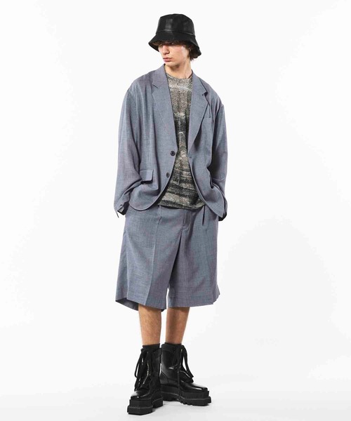 MAISON SPECIAL（メゾンスペシャル）の「《UNISEX》Triacetate Prime-Over Tailored Jacket/トリアセテートプライムオーバーテーラードジャケット【MAISON SPECIAL/メゾンスペシャル】（テーラードジャケット・メンズ・チャコールグレー/ブルー/ブラック/グレイッシュベージュ・0/1/2）」の8枚目の写真