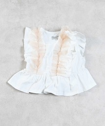 Ocean&Ground | チュールフリルノースリーブトップス(Tシャツ/カットソー)