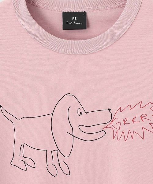 PS Paul Smith(ピーエスポールスミス)の「Drawn by Paul "Dog" Tシャツ / 152711 220X(Tシャツ/カットソー・メンズ・ライトピンク/ネイビー/ライトグリーン/ホワイト・X-LARGE/LARGE/MEDIUM/SMALL/XX-LARGE)」の15枚目の写真