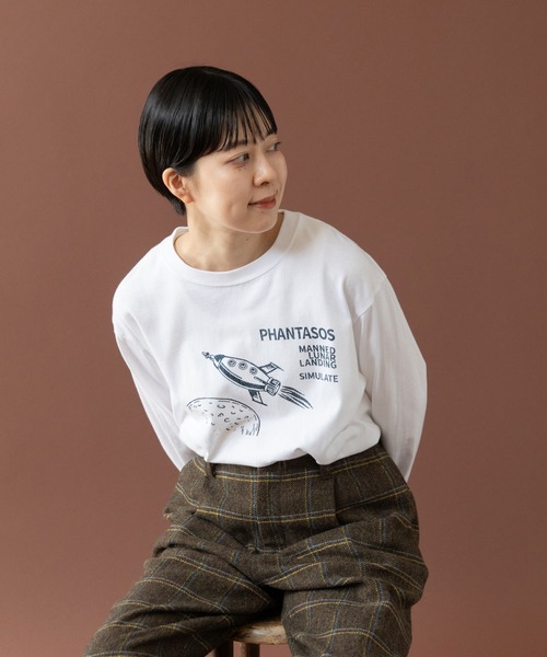 PAR ICI（パーリッシィ）の「space program プリントロンT（Tシャツ/カットソー・レディース・ホワイト/ネイビー・FREE）」の15枚目の写真