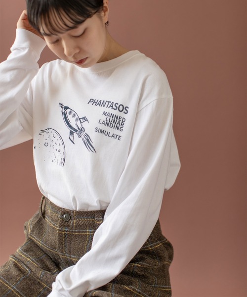 PAR ICI（パーリッシィ）の「space program プリントロンT（Tシャツ/カットソー・レディース・ホワイト/ネイビー・FREE）」の18枚目の写真