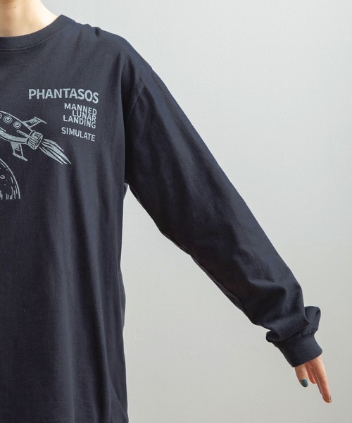 PAR ICI（パーリッシィ）の「space program プリントロンT（Tシャツ/カットソー・レディース・ホワイト/ネイビー・FREE）」の9枚目の写真