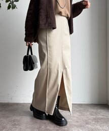 DouDou | 【一部WEB限定カラー】リヨセルデニムボックスピンタックスカート(スカート)