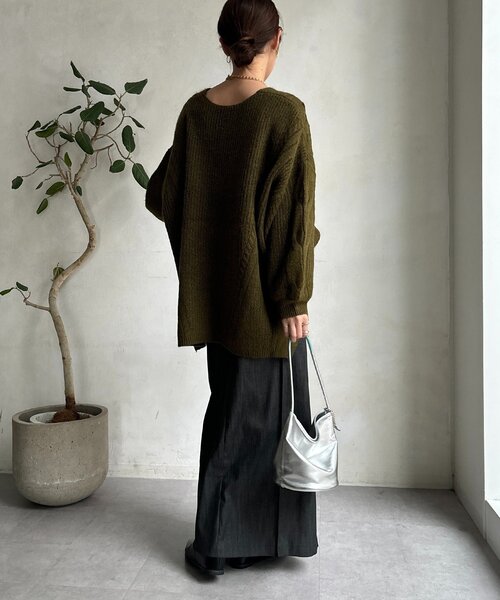 DouDou（ドゥドゥ）の「【一部WEB限定カラー】リヨセルデニムボックスピンタックスカート（スカート・レディース・ベージュ/インディゴブルー/ブラック・38/36）」の19枚目の写真