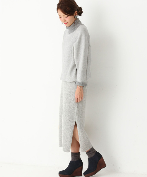 Another Edition（アナザーエディション）の「ウールコットンセッケツタートル/ AEBC W/CセッケツTTL（Tシャツ/カットソー・レディース・オフホワイト/ライトグレー・フリー）」の10枚目の写真