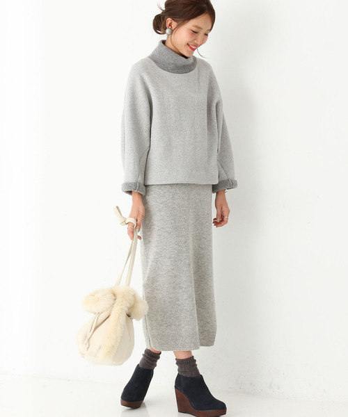 Another Edition（アナザーエディション）の「ウールコットンセッケツタートル/ AEBC W/CセッケツTTL（Tシャツ/カットソー・レディース・オフホワイト/ライトグレー・フリー）」の11枚目の写真