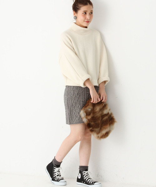 Another Edition（アナザーエディション）の「ウールコットンセッケツタートル/ AEBC W/CセッケツTTL（Tシャツ/カットソー・レディース・オフホワイト/ライトグレー・フリー）」の13枚目の写真